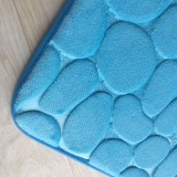 Blue Waterproof Bathroom Carpets 3 Piece Sets 252025263