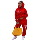 Letter Print Women Hooded Long Sleeve Bodysuits Bodysuit Outfit Outfits D824051