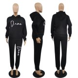 Letter Print Women Hooded Long Sleeve Bodysuits Bodysuit Outfit Outfits D824051
