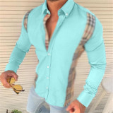 Men Long Sleeve Fashion Printed Shirts Tops 5905311793546F