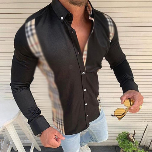 Men Long Sleeve Fashion Printed Shirts Tops 5905311793546F
