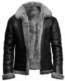 Fashion PU Men's Fleece-Lined Loose Jacket Coats D4G198109