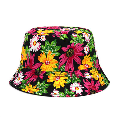Female Flower Pattern Double-Side Sunshade Fisherman Hats M198109