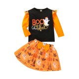 Halloween Two-Piece Children's Cotton Skirt A Bodysuits Bodysuit Outfit Outfits