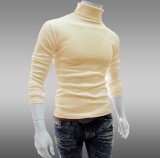 Men Long Sleeve High Neck T-Shirt Tops 294105