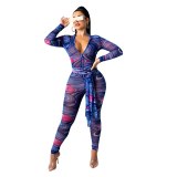 Sexy Long Sleeve Printing Bodysuits Bodysuit Outfit Outfits X520819