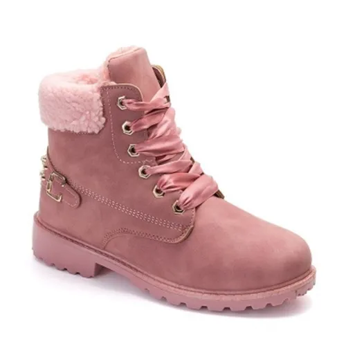 Leather Warm Women Snow Martin Winter Boots RXTX78192