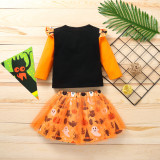 Halloween Two-Piece Children's Cotton Skirt A Bodysuits Bodysuit Outfit Outfits