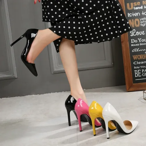 Fashion Women Pointed Toe Party Slip-On Shallow Sexy 11cm High Heels 666-5162