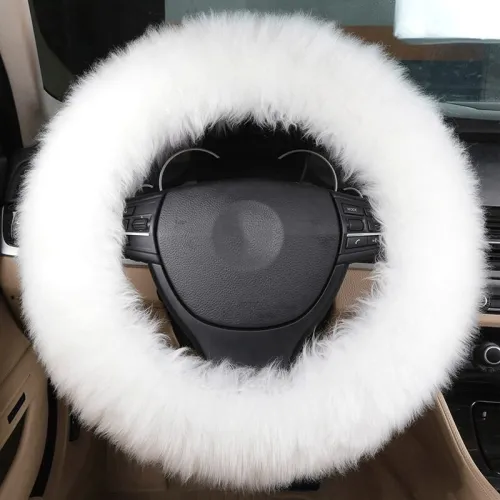 Universal Winter Warm Fur Car Steering Wheel Cover