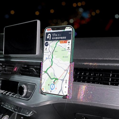 Portable Bling Rhinestones Universal Car Phone Holder for Mobile Phone Car