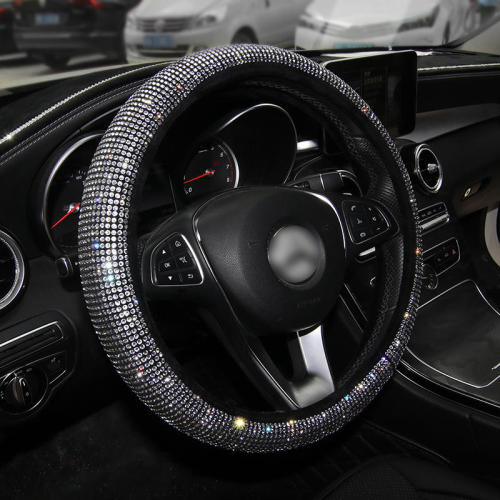 Women Crystal Rhinestone Car Steering Wheel Covers