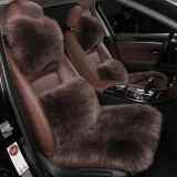 Winter Wool Seat Cushion With Long Hair To Keep Warm Three-Piece Sets 55566