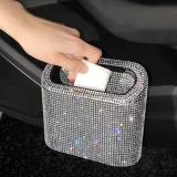 Car Trash Can Bin with Lid Small Leakproof Mini Vehicle