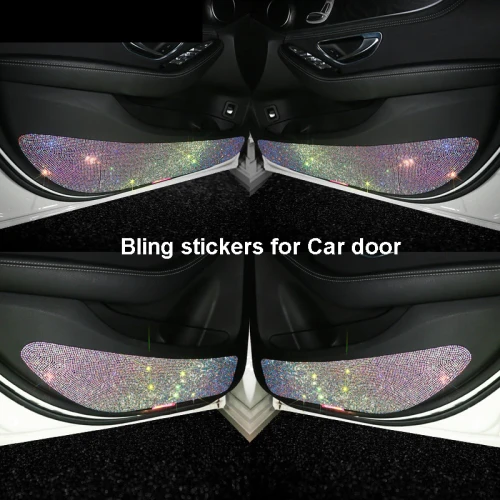 Rhinestone Car Door Protective Sticker Bling Diamond Scratch Wheel Covers