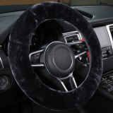Car Faux Fur Leather Steering Wheel Cover