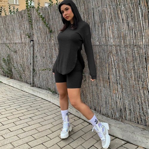 Women's Hooded Long Sleeve Bodysuits Bodysuit Outfit Outfits H15465