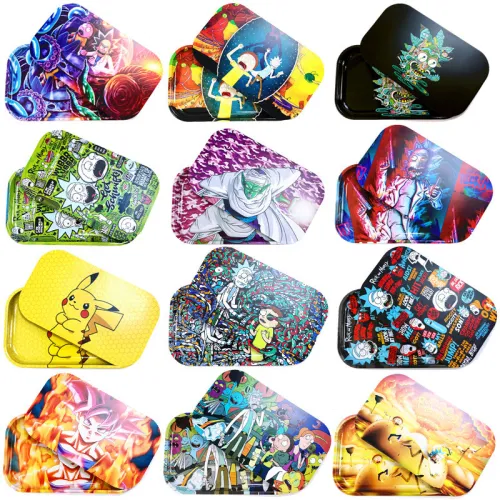 Metal Plate With Smoking Set Operation Cartoon Cigarette Plate