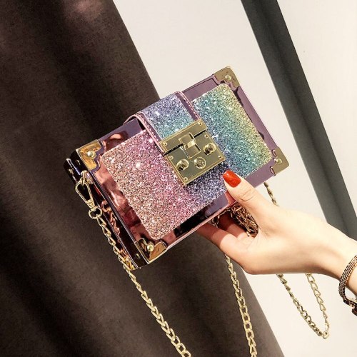 Fashion Sequins Small Tide Cool Wild Shoulder Messenger Bags 104-186273