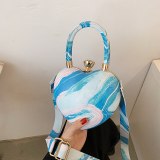 Fashion Clip Mouth Peach Heart Love Jelly Gradient Color Printing Handbags 23-212738