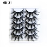 Hot Sale 5 Pair 3D Mink Hair 25mm Fluffy False Eyelashes