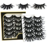 Hot Sale 5 Pair 3D Mink Hair 25mm Fluffy False Eyelashes