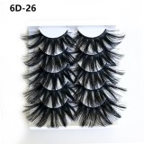 Hot Sale 5 Pair 3D Mink Hair 25mm Fluffy False Eyelashes