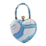 Fashion Clip Mouth Peach Heart Love Jelly Gradient Color Printing Handbags 23-212738