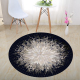 Black And White Stereo Vision Circular Carpet Living Bedroom Coffee Table Mat klg-2233