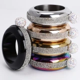 Hip Flask Portable Round Stainless Steel Bracelet Jewelry Alcohol Bottle Gift TOP-SZ03647