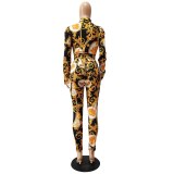 Women Print Long Sleeve Bodysuits Bodysuit Outfit Outfits CM215061