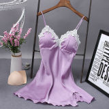 Fashion Women Deep V Neck Sexy Silk Sleeveless Lace Lingeries Underwear 602132
