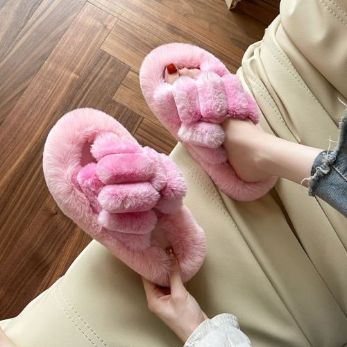 Autumn and Winter New Thick Bottom Mid-Heel Home Warm Slippers A0213