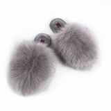 Lovely Faux Fox Fur Slippers slipper Slides