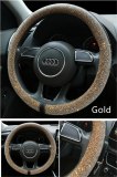 Women PU Leather Bling Crystal Diamond Car Steering Wheel Covers 999991010