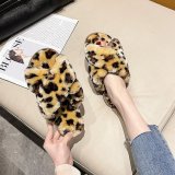 Women's Leopard Print Home Comfort Cotton Slippers JHDX442-44253