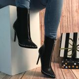 Women Pointed Toe Stilettos High Heel Mixed Color Boots 3356-56