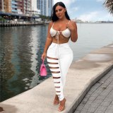 Fashion Women Sexy Jeans Street Casual Hole High Waist Pencil Pants PD931122