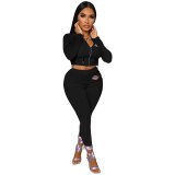 Autumn Fashion Leisure Solid Color Two-Piece Bodysuits Bodysuit Outfit Outfits L603243