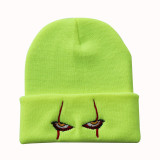 Women Warm Scary Clown Eyes Knitted Hats