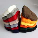 Men's and Women's Solid Color Fashion Melon Peel Knitted Hats