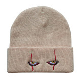 Women Warm Scary Clown Eyes Knitted Hats
