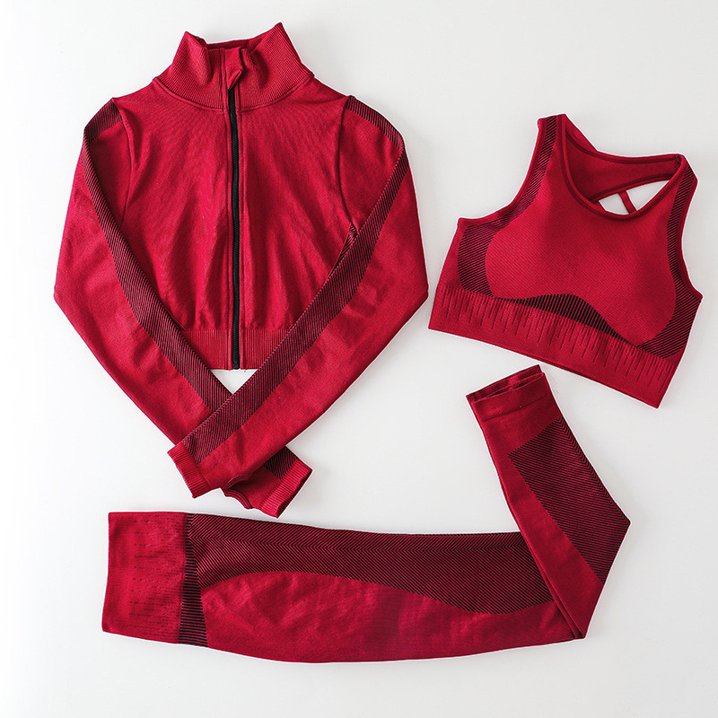 Women's Zipper Long Sleeve Yoga suits Jogging Suits Tracksuits Tracksuit Outfits TZ03445