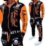 Men Hip Hop Hooded Printed Tracksuits Tracksuit Outfit Outfits Jogging Suit Sports Suit 710112