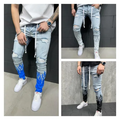 Fashion Slim-Fit Ripped Jeans Pant Pants 800213