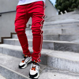 Men's Hip-Hop Fashion Striped Sport Pant Pants Bottom ck-09-1627