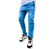 Men's Hip-Hop Fashion Striped Sport Pant Pants Bottom ck-09-1627