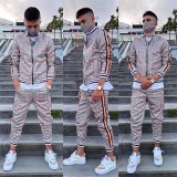 Men's Zipper 2PC Tracksuits Tracksuit Outfit Outfits Jogging Suit Sports Suit TZ-211829