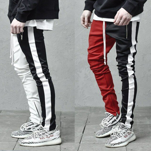 Men's Hip-Hop Fashion Striped Sport Pant Pants Bottom ck-0112