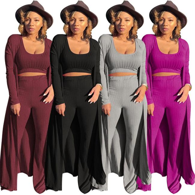 Women Three Piece Set Tops With Bottom Pants(shorts)Outfit Outfits YSM82031